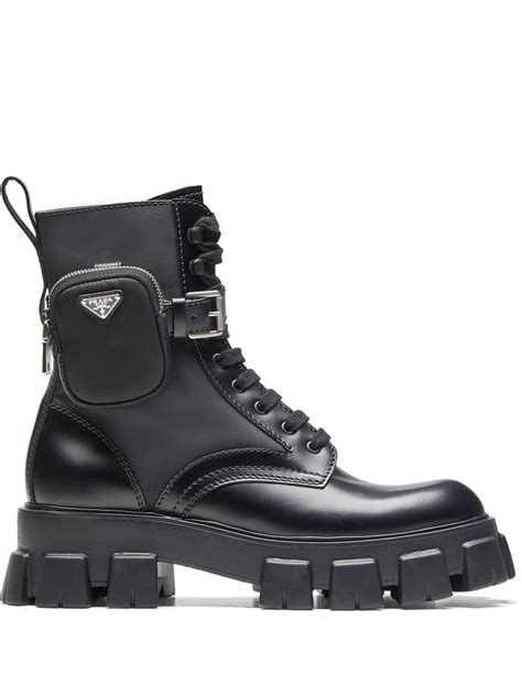 botas prada feminina|prada ankle pouch combat boots.